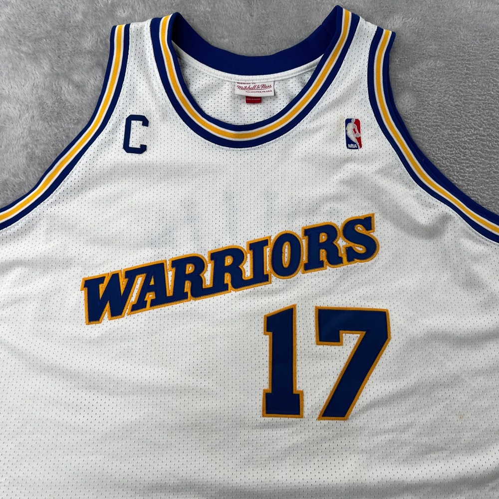 Mitchell & Ness Chris Mullin Warriors Jersey 5XL White Men Hardwood Classics 17 - Picture 2 of 12